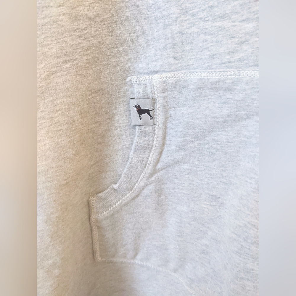 The Black Dog Women's Gray Hooded Sweatshirt with Front Pocket Size 1 - Picture 4 of 5